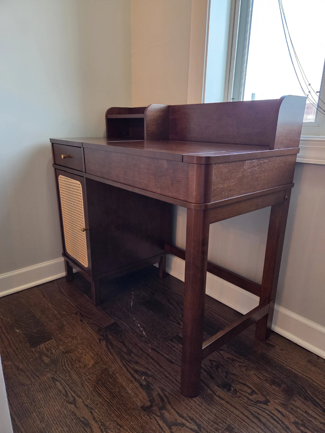 Bay Isle Home Bayview Vanity Desk and Stool - Walnut