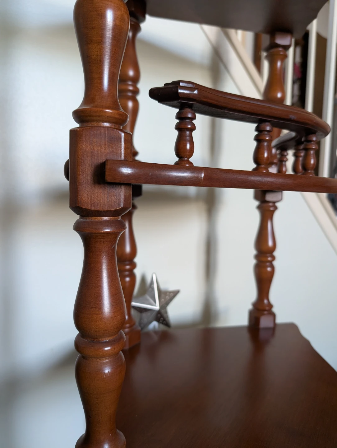 Vintage Wooden Corner 5 tiered Shelf - photo 5