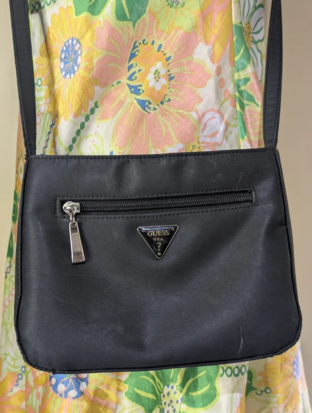 GUESS Black Nylon Crossbody Bag