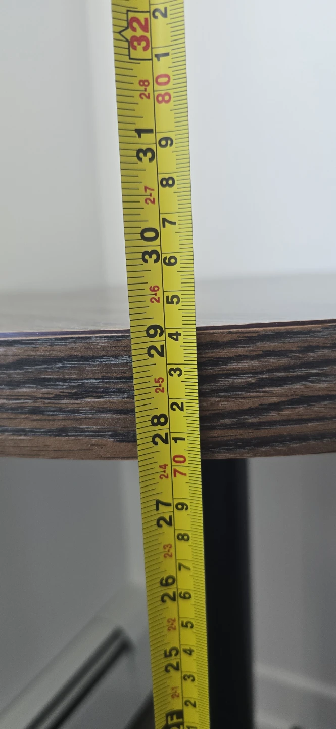Round Wood-Look Accent Table - photo 4