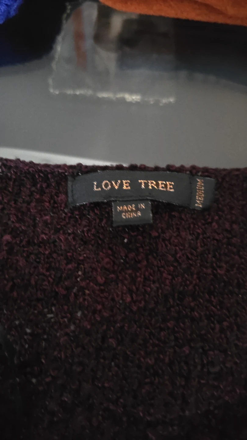 Love Tree Burgundy Marled Knit Sweater - Medium - photo 2