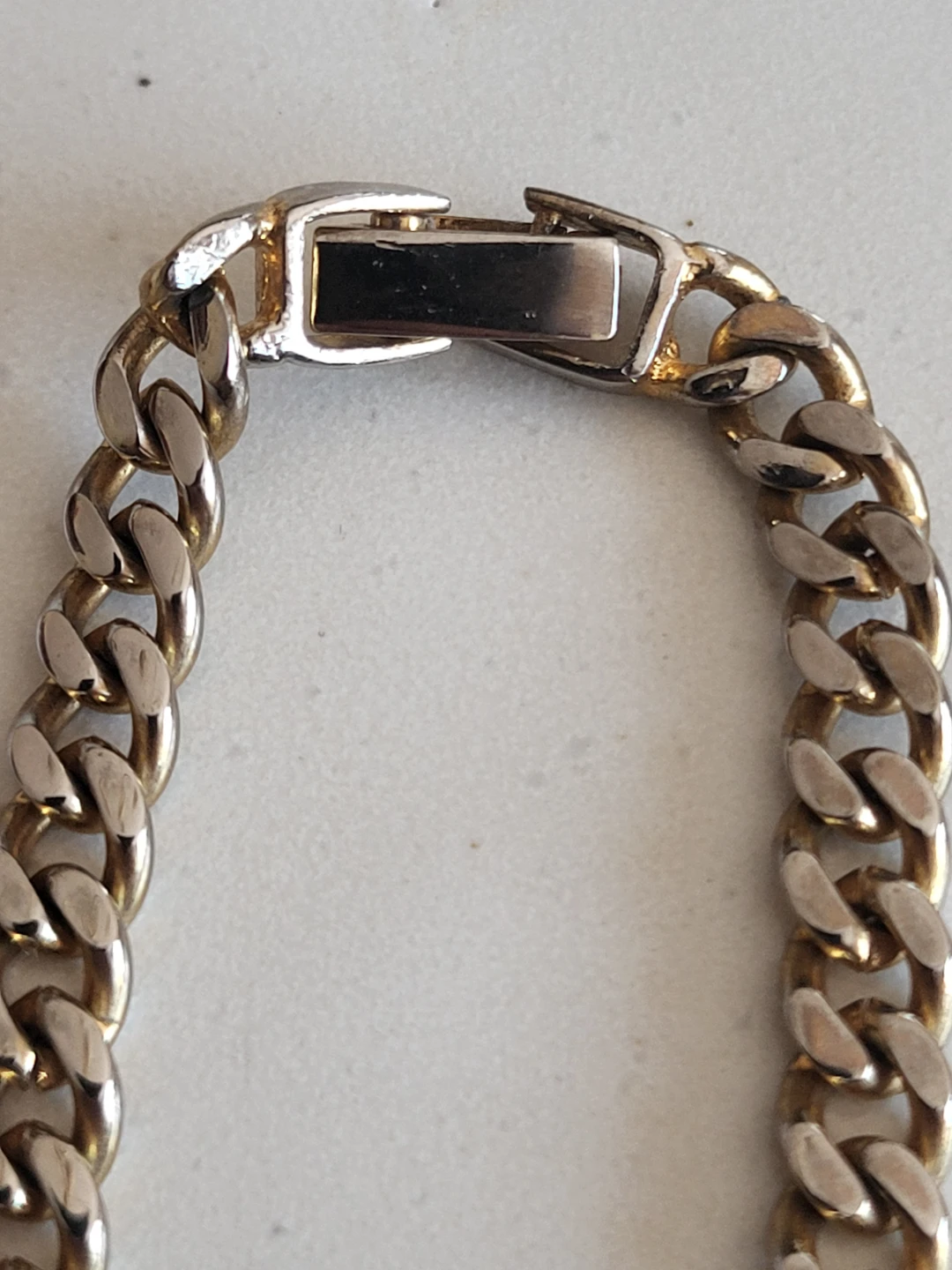 Gold-tone chain necklace with faux gems - photo 3