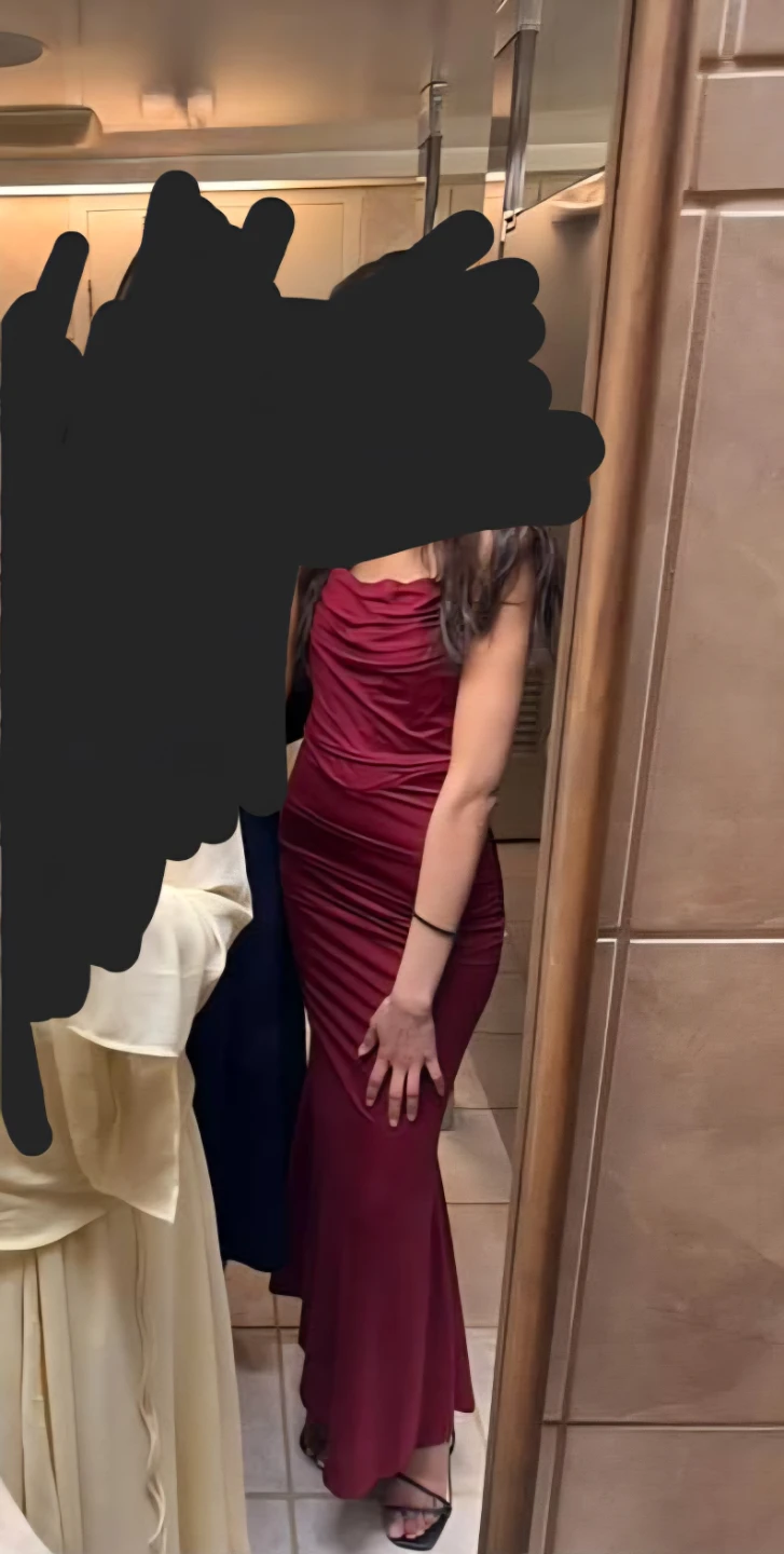 Strapless Ruched Mermaid Maxi Dress
