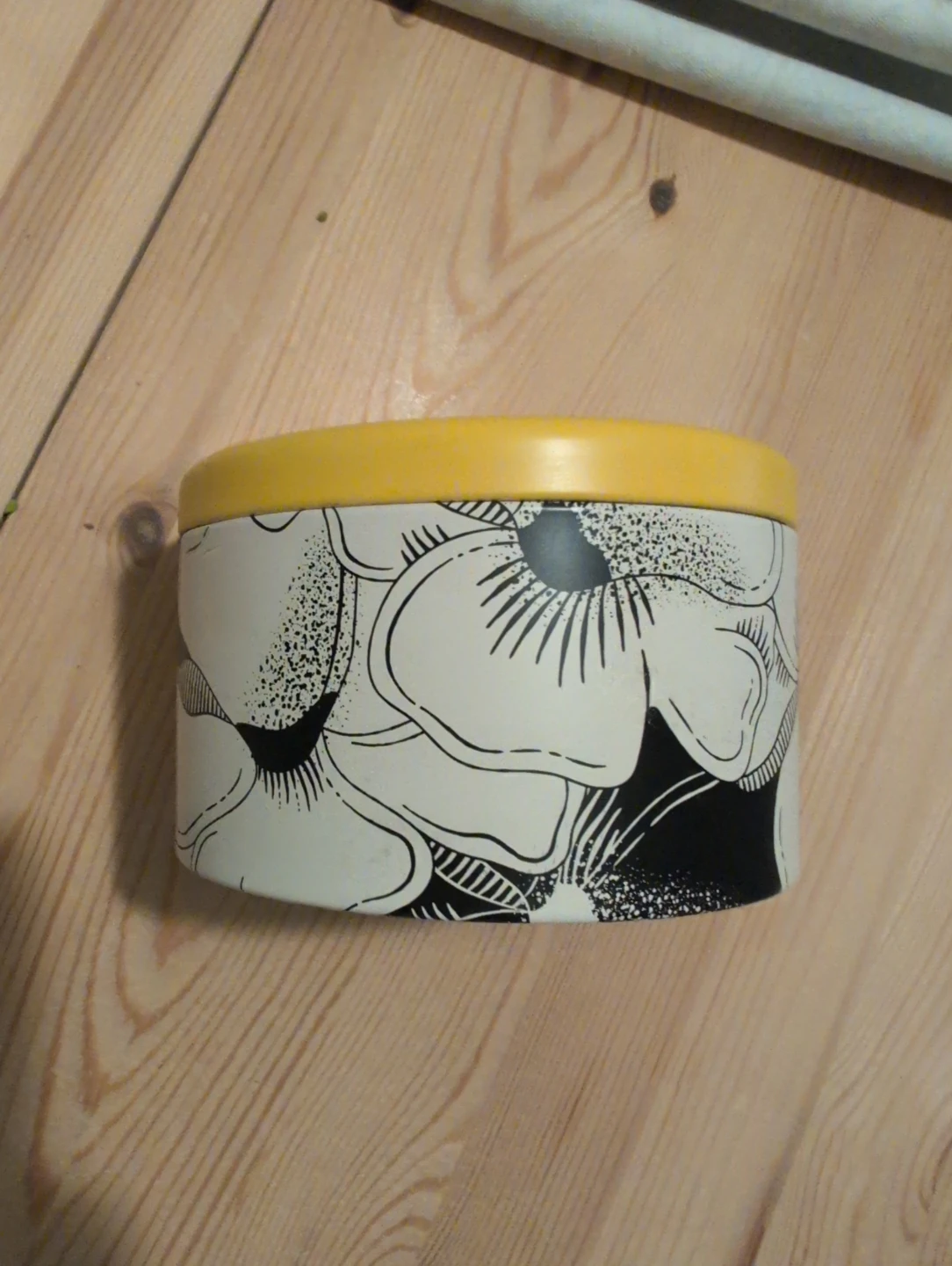 Floral Tin Storage Container - Small