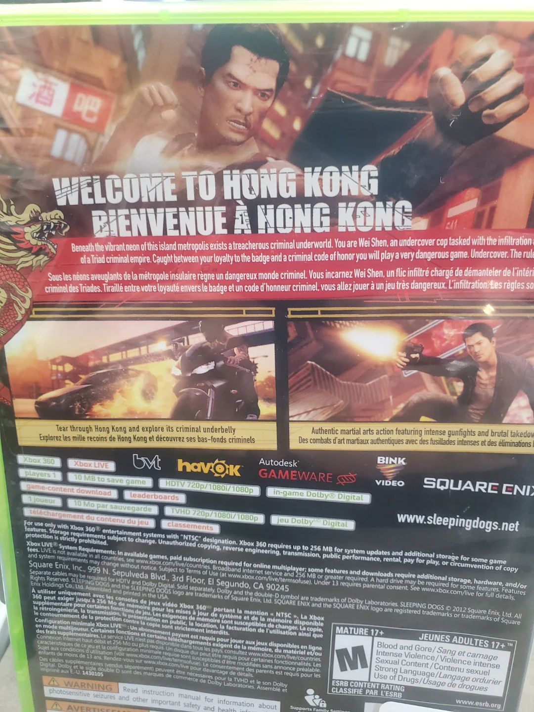 Xbox 360 Sleeping Dogs Video Game - photo 2