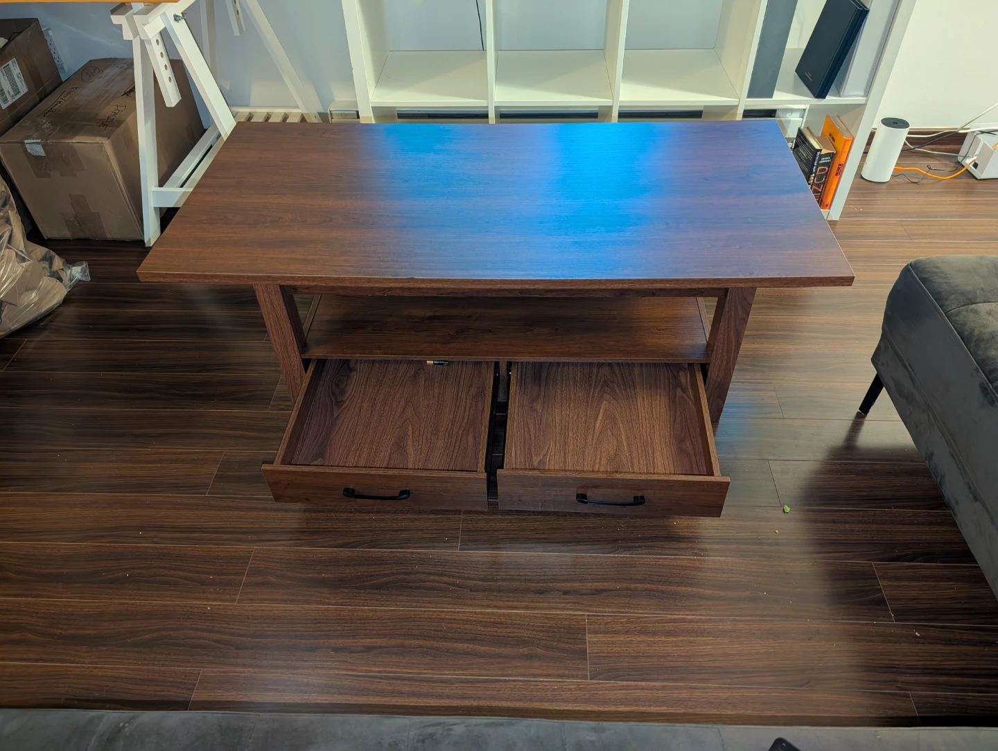 2 Drawer Coffee Table with Lifting Table and Additional Storage - photo 2