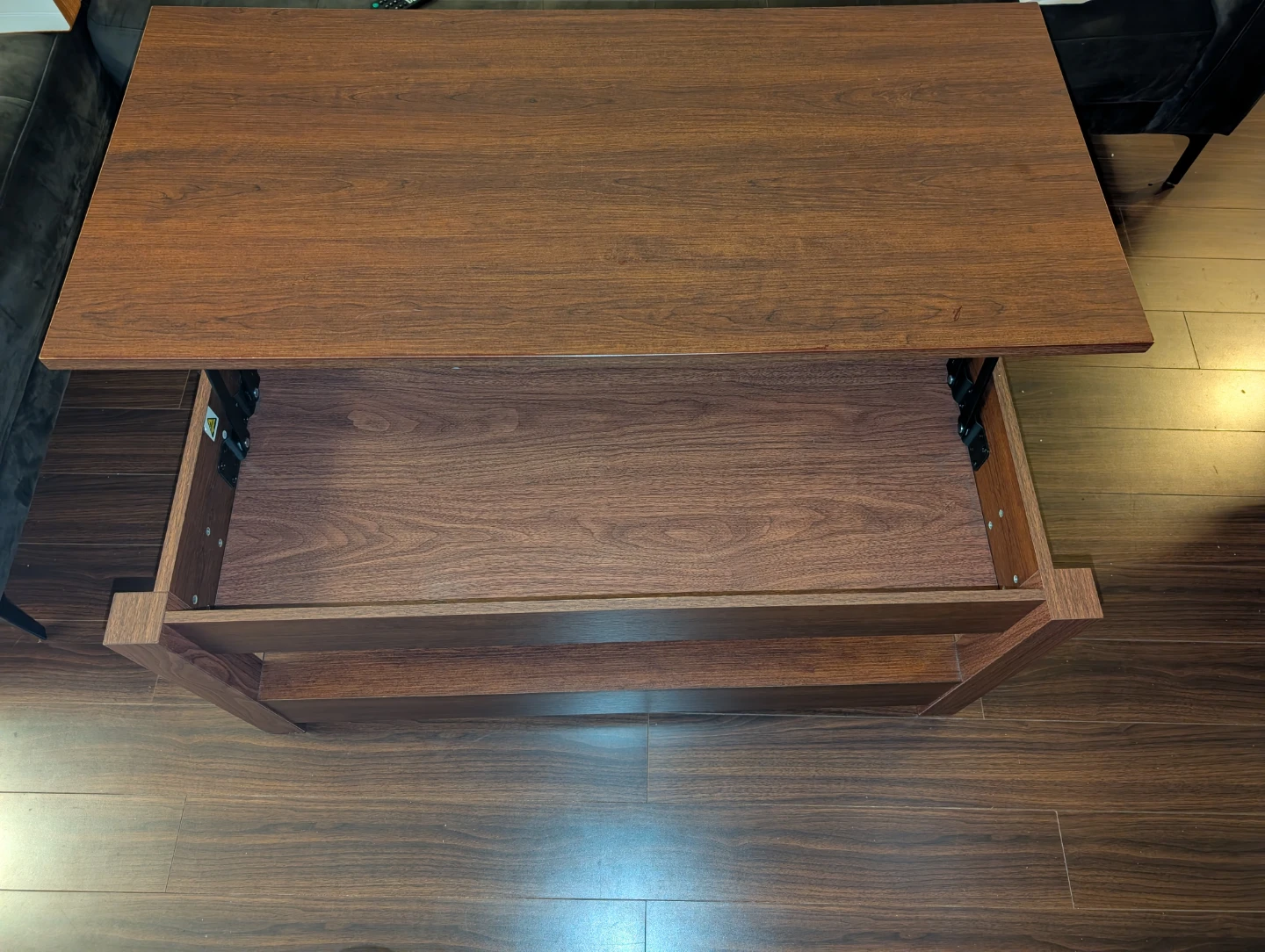 2 Drawer Coffee Table with Lifting Table and Additional Storage - photo 4