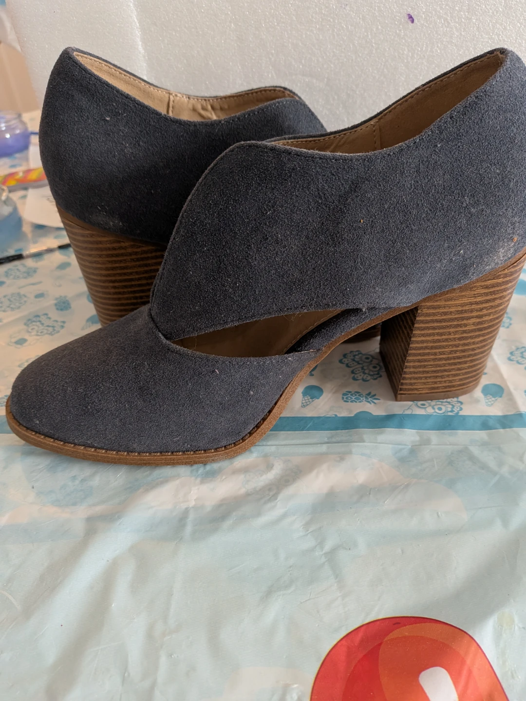 Katz Women's Grey Suede Cutout Booties Size 9