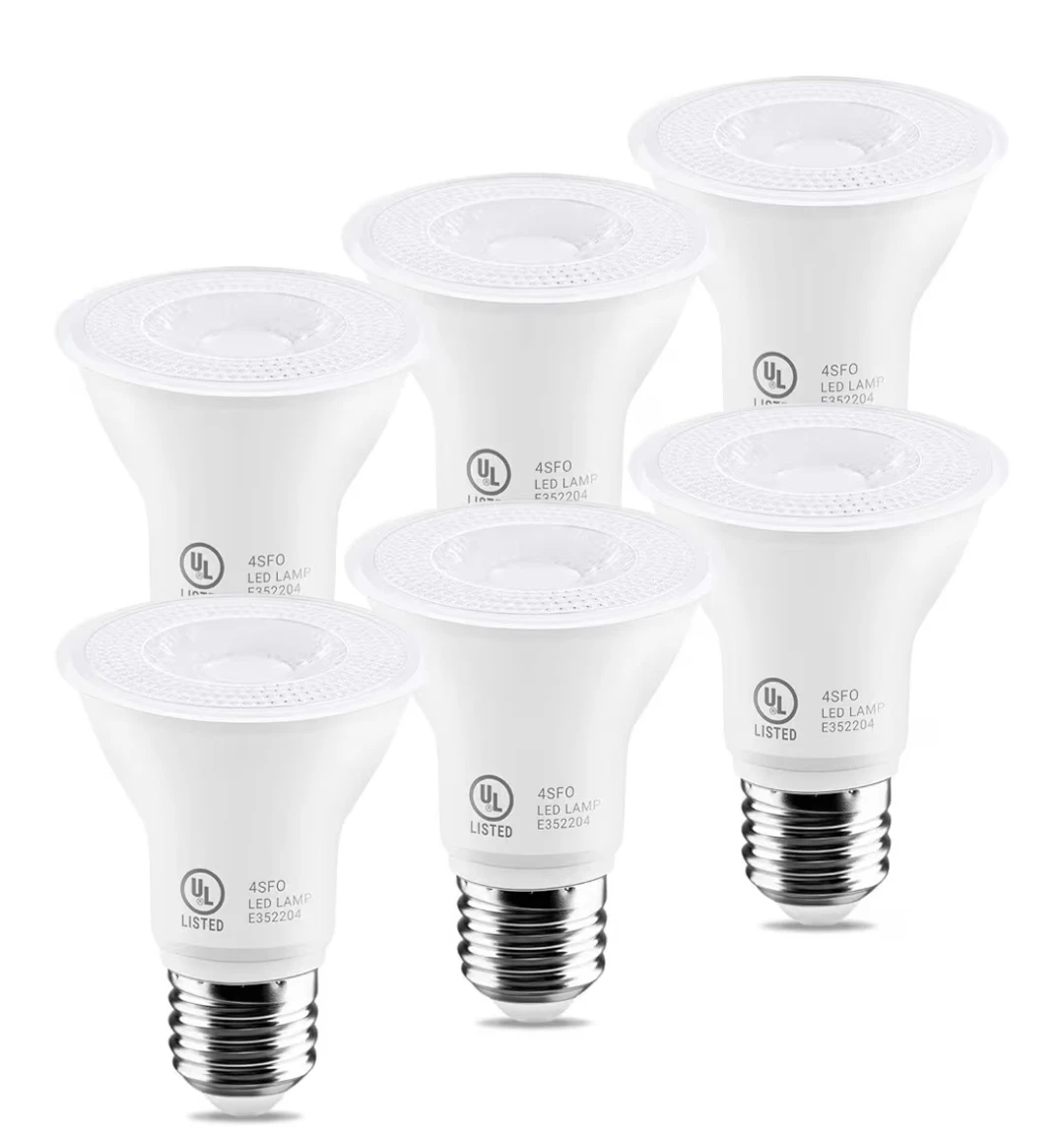 7W Par20 LED Bulb , UL Listed, 4000k  for Indoor Outdoor, 6 Pack