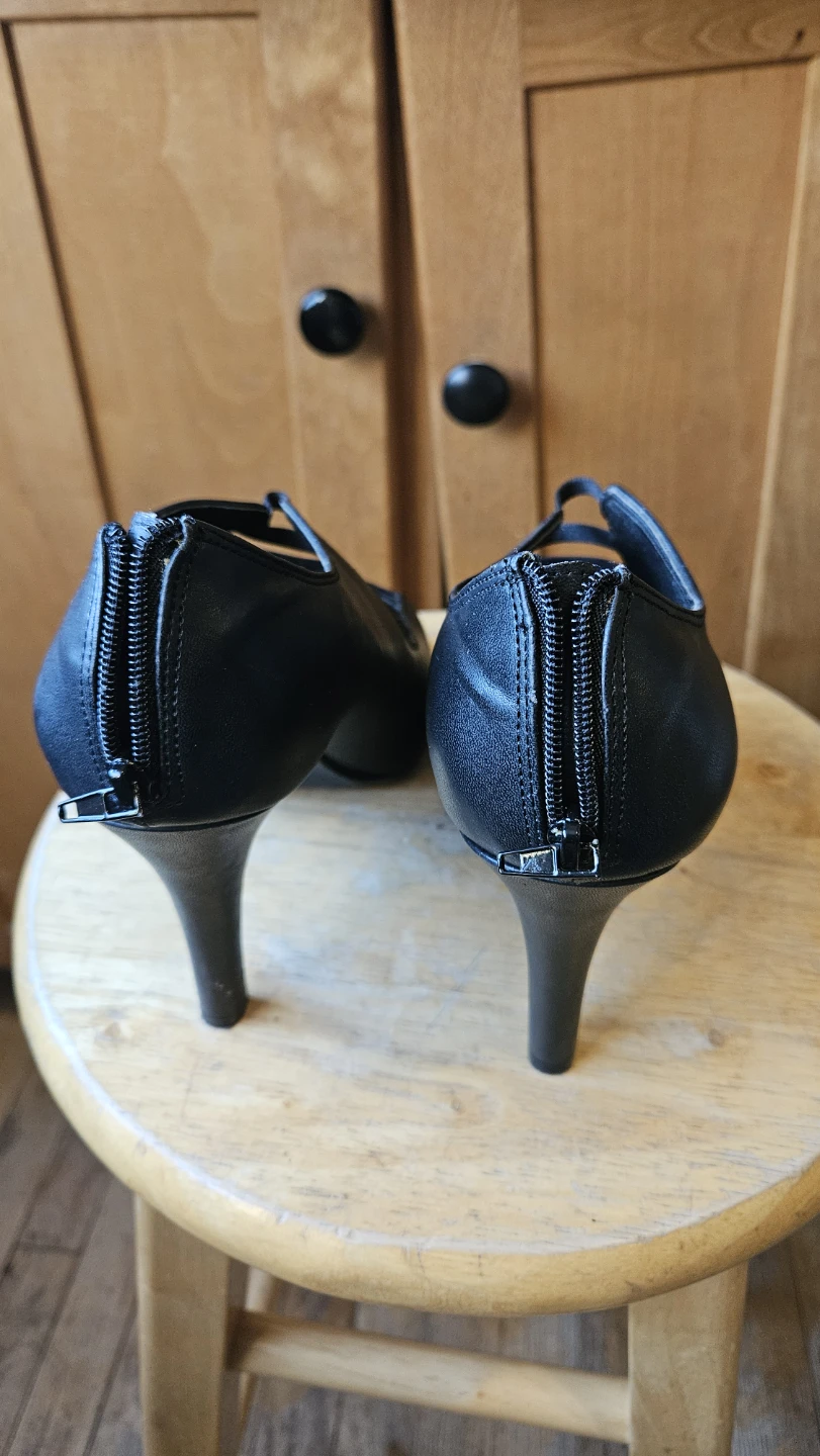 Impo Black Peep-Toe Strappy Heels - photo 2