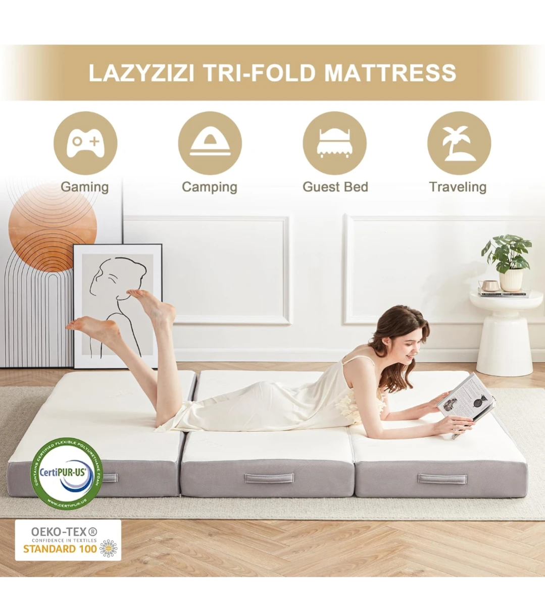 LAZYIZI Tri-Fold Mattress - photo 3