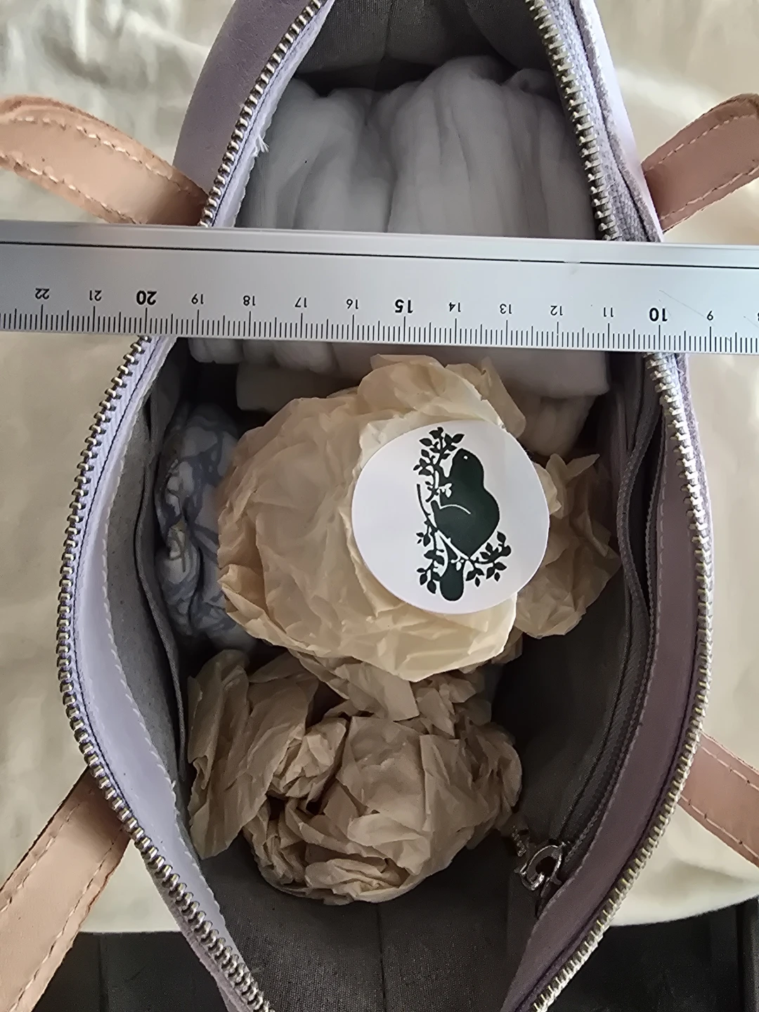 Roots Leather Tote Bag - Lavender - photo 3