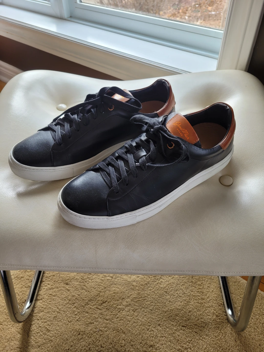 Good Man Brand Men's Black Leather Sneakers Made in Italy - photo 2