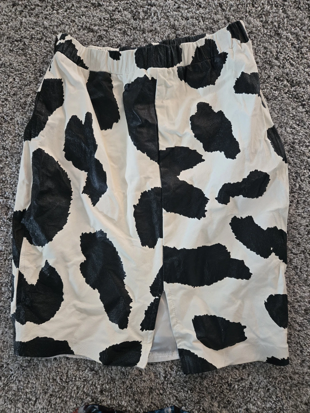 ARION Cow Print Genuine Leather Skirt - Medium - photo 2