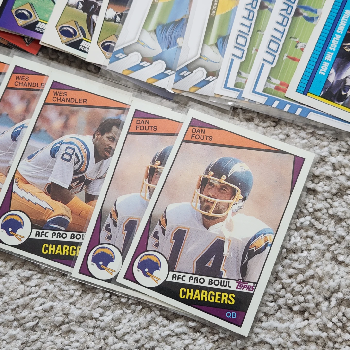 LA Chargers Football, 200 Card Team Lot - photo 4