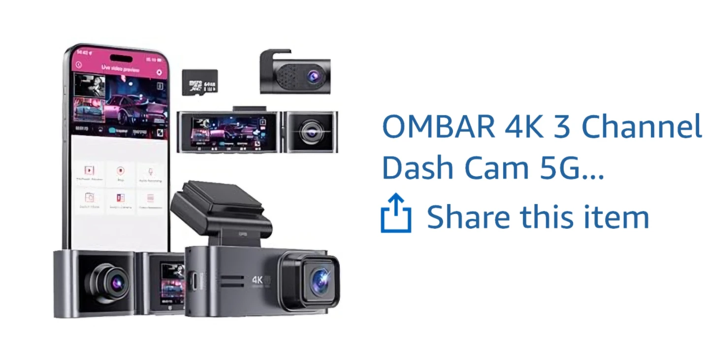 OMBAR 4K 3 Channel Dash Cam 5G - photo 2