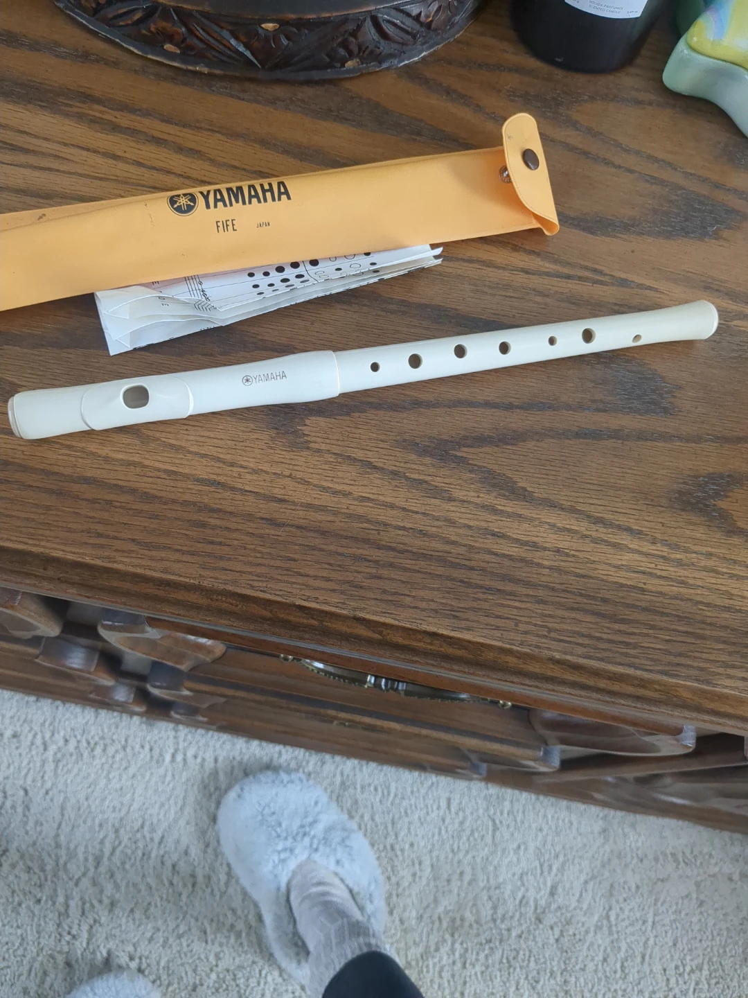 Yamaha White Fife with Case - photo 2