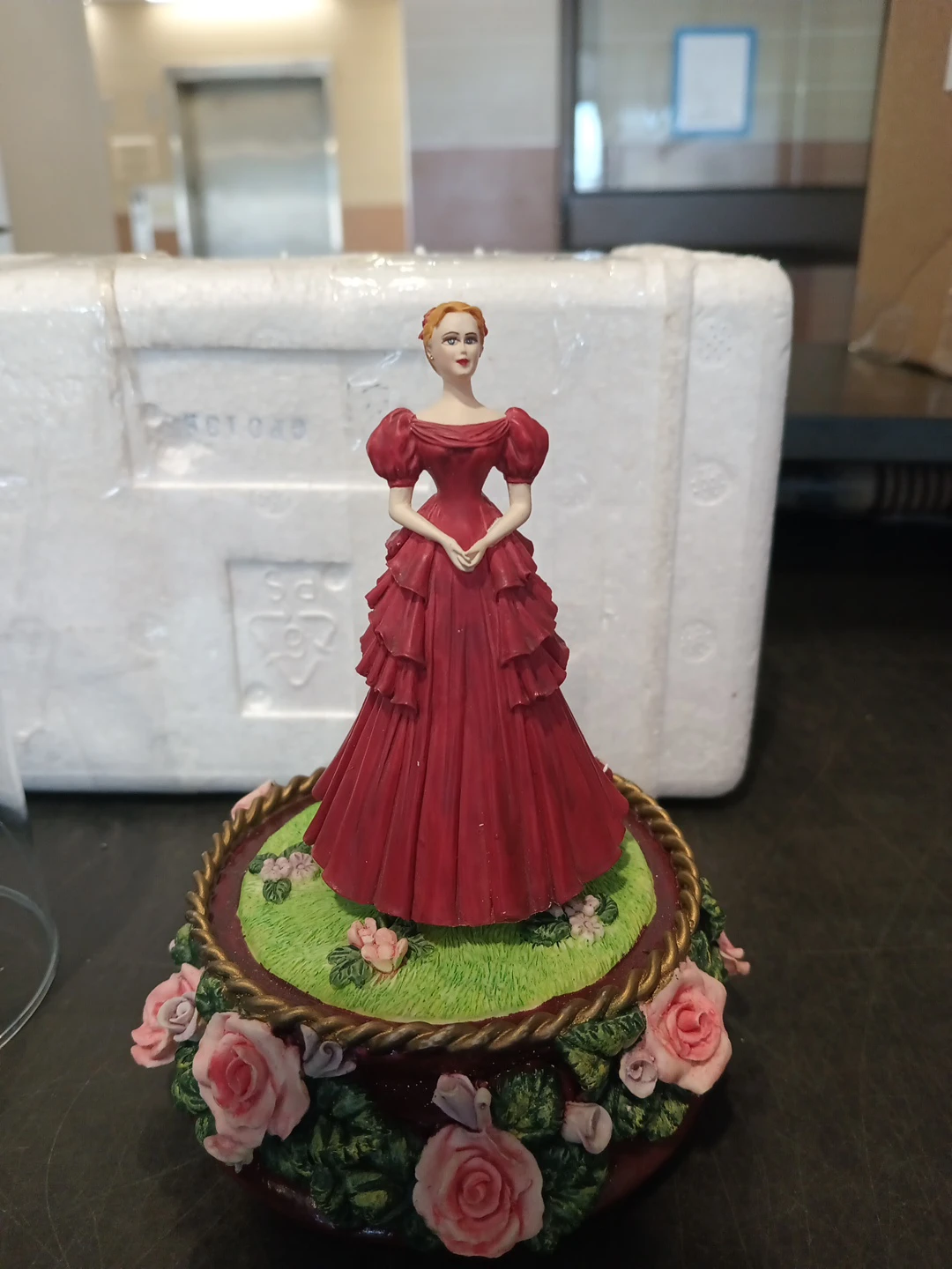 Decorative Figurine with Glass Dome