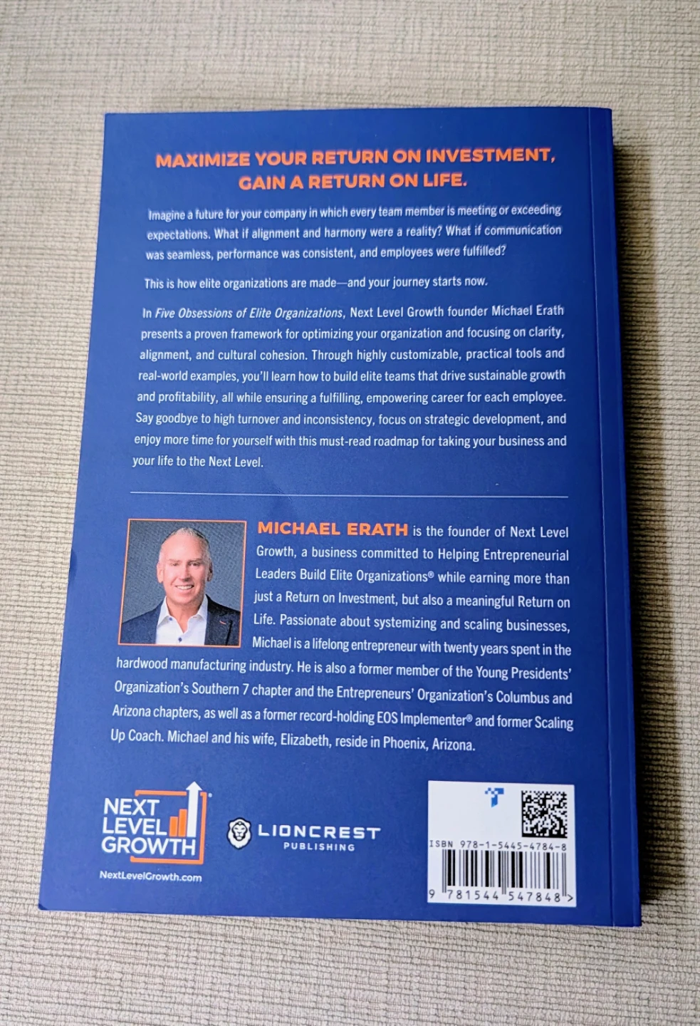 Five Obsessions of Elite Organizations by Michael Erath Book - photo 2