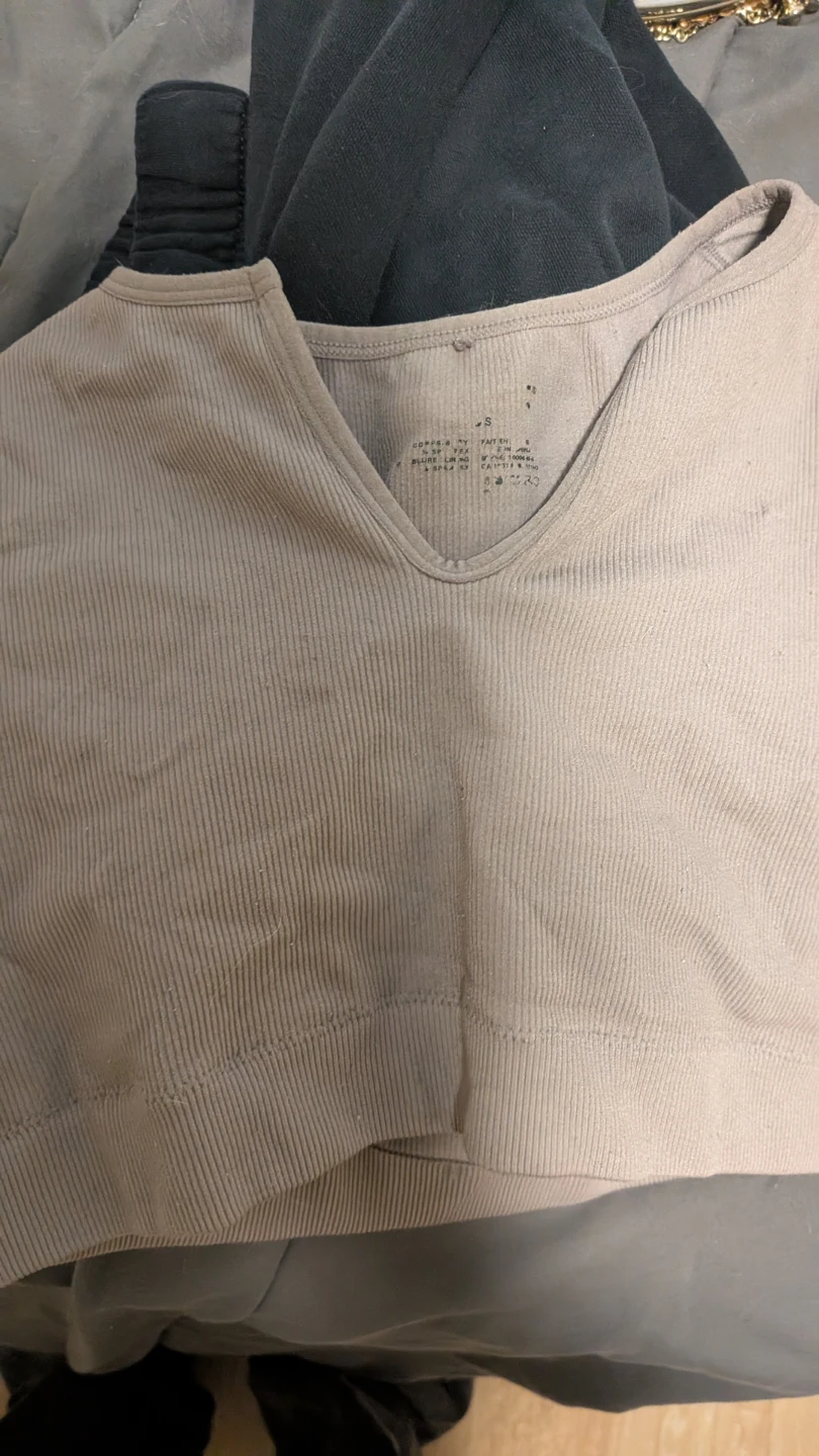 Aerie Ribbed V-Neck Cropped Tank Top - photo 2