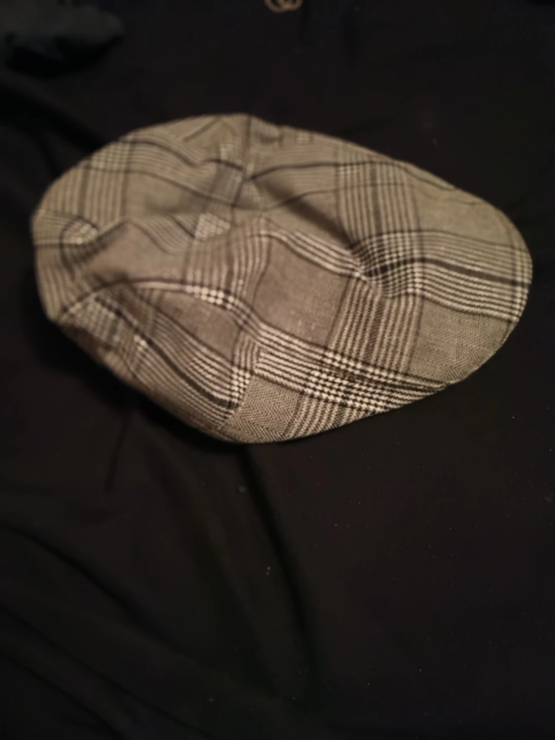Grey Plaid Flat Cap