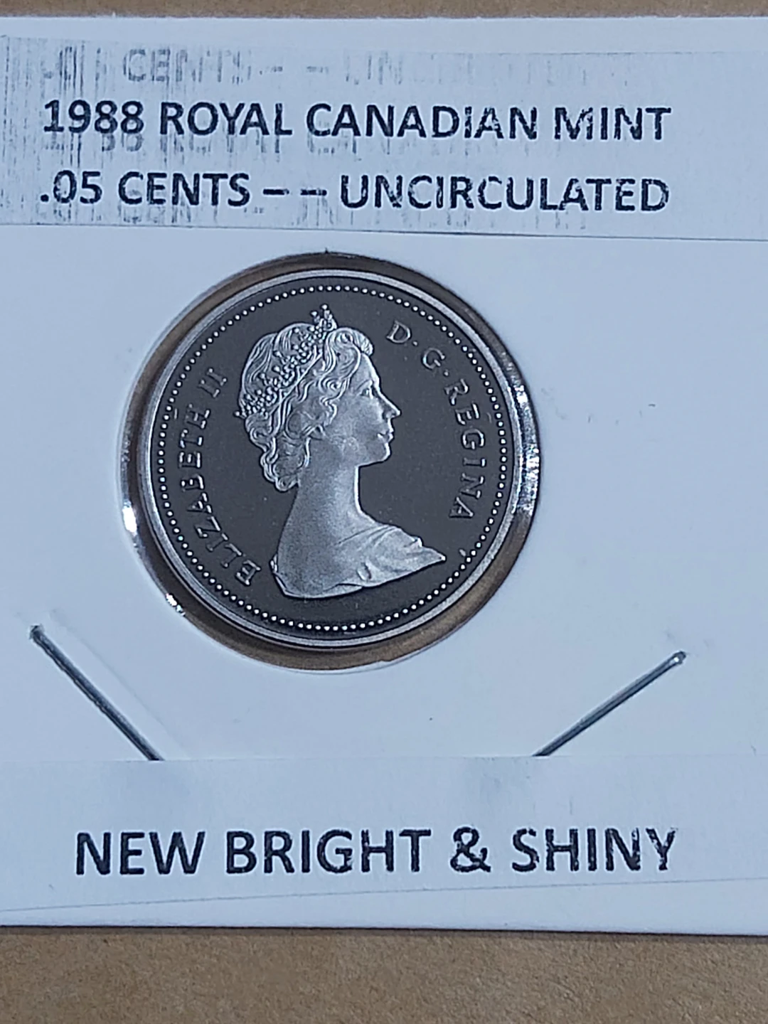 1988 Canada 5 Cents Coin - Royal Canadian Mint