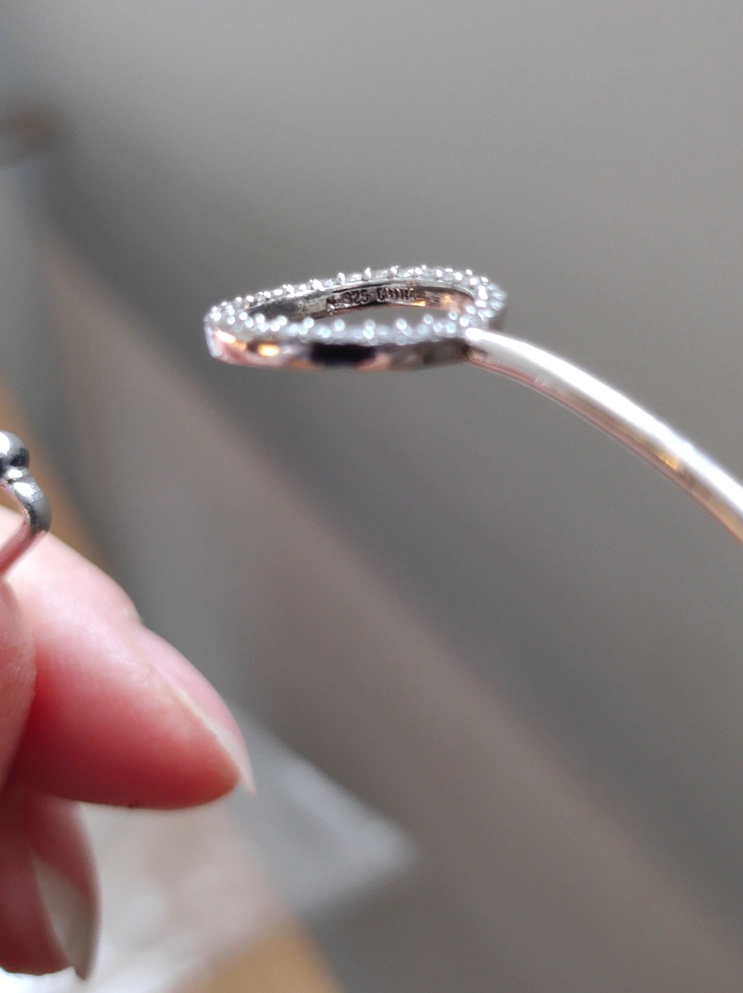 Sterling silver bracelet with cubix zirconia stones - photo 2