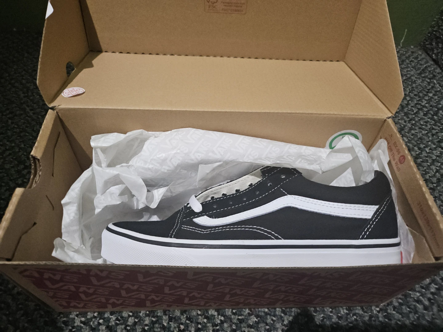 Vans Old Skool Black White Canvas Shoes