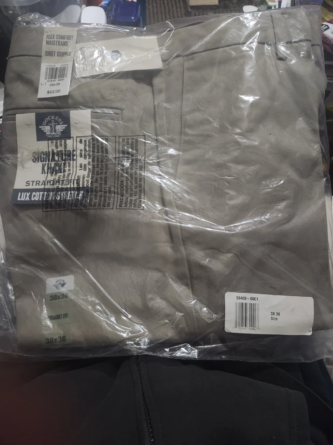 Dockers Signature Khaki Straight Fit Lux Cotton Pants 38x36