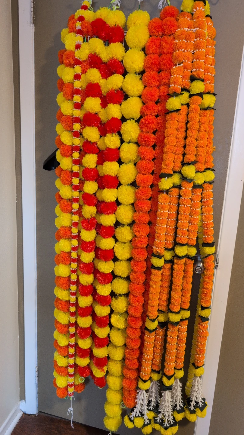Assorted Colourful Flower Garlands (Yellow, Orange, Red)