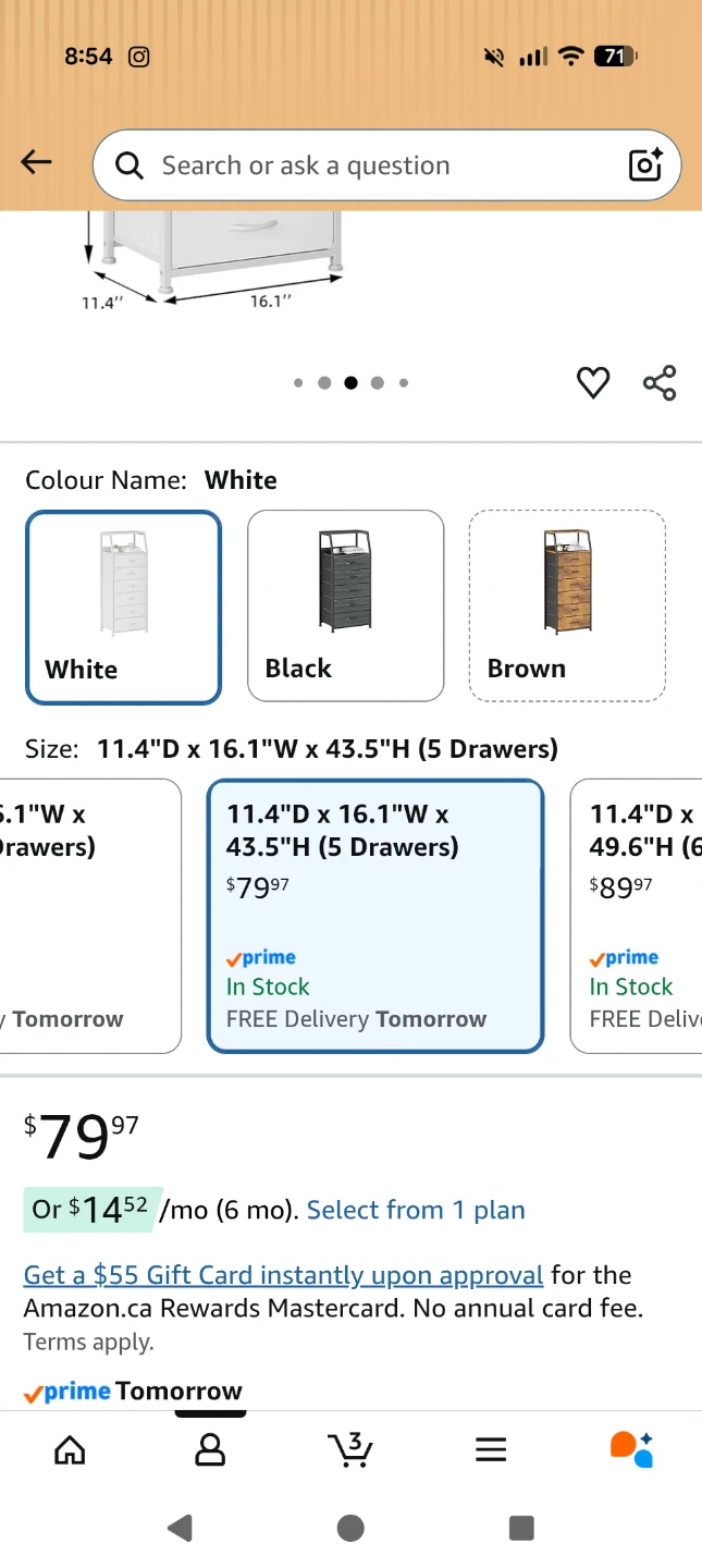 Moxin 5 Drawer Fabric Dresser - White - photo 4
