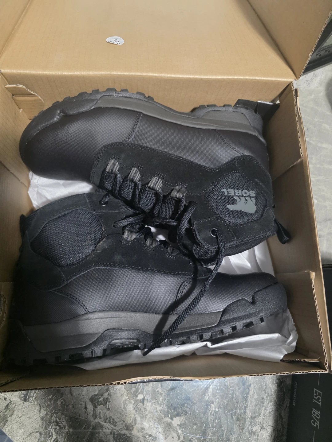 Sorel Buxton Lite Lace WP Boots - Black - Men's Size 9 - photo 2