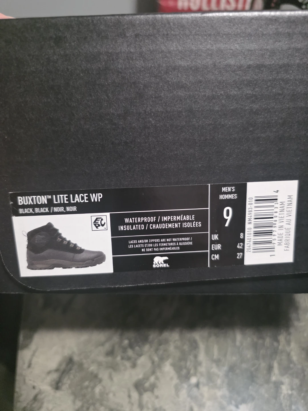 Sorel Buxton Lite Lace WP Boots - Black - Men's Size 9 - photo 5