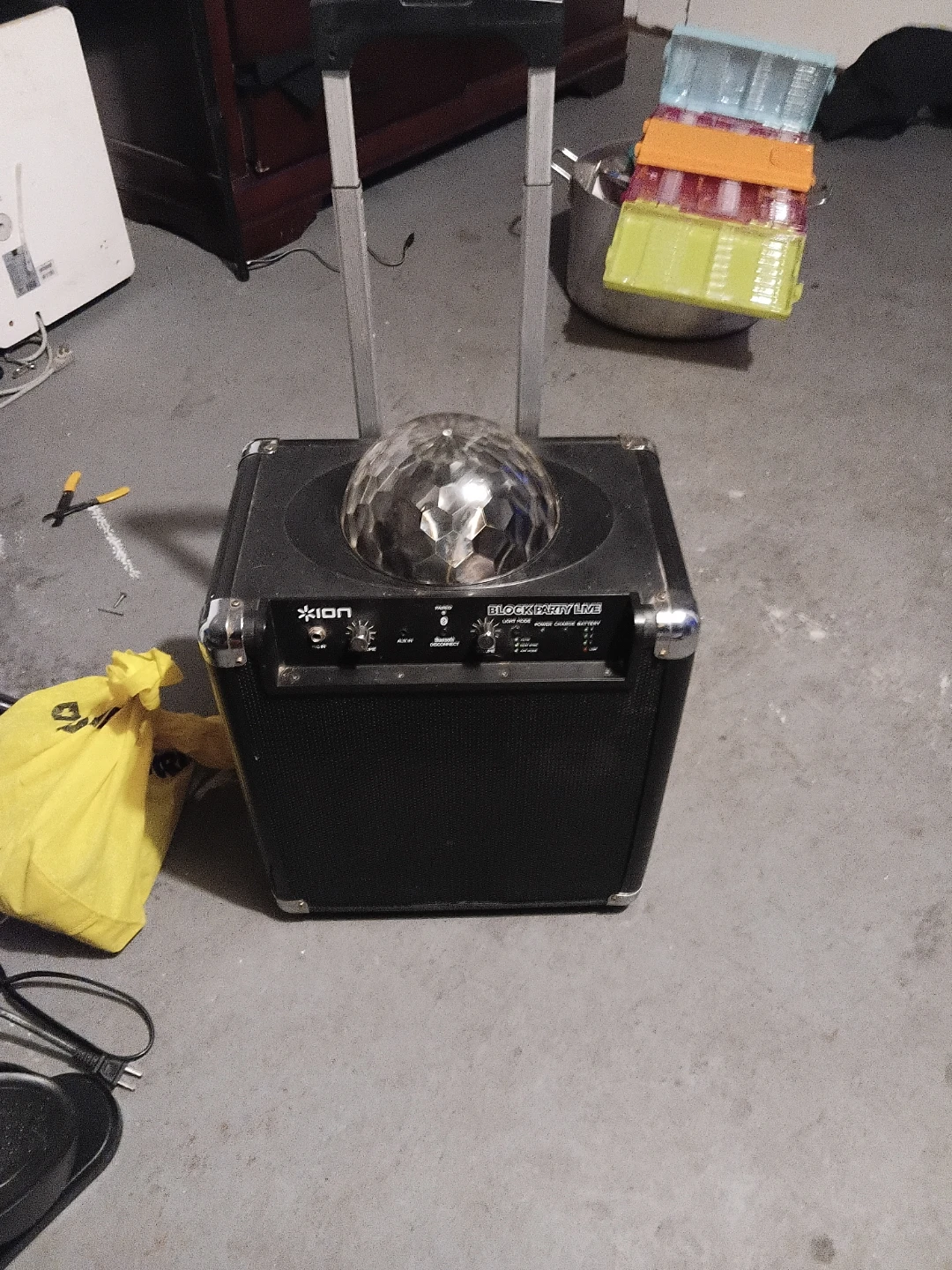 ION Block Party Live Portable Speaker with Disco Ball