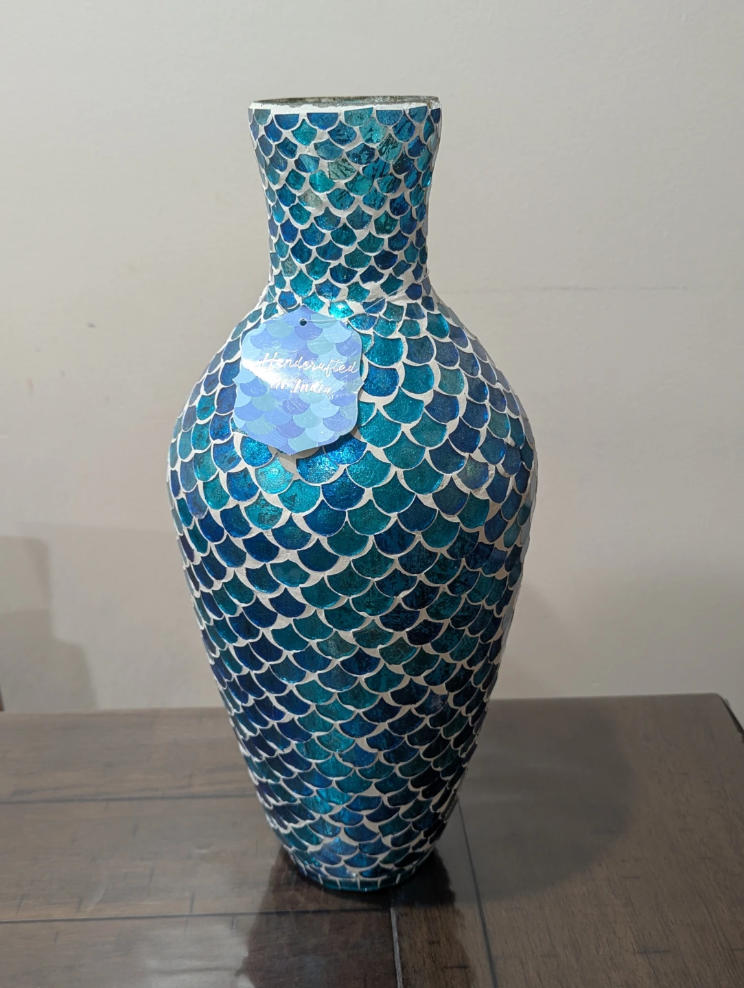 Blue Mosaic Scale Vase