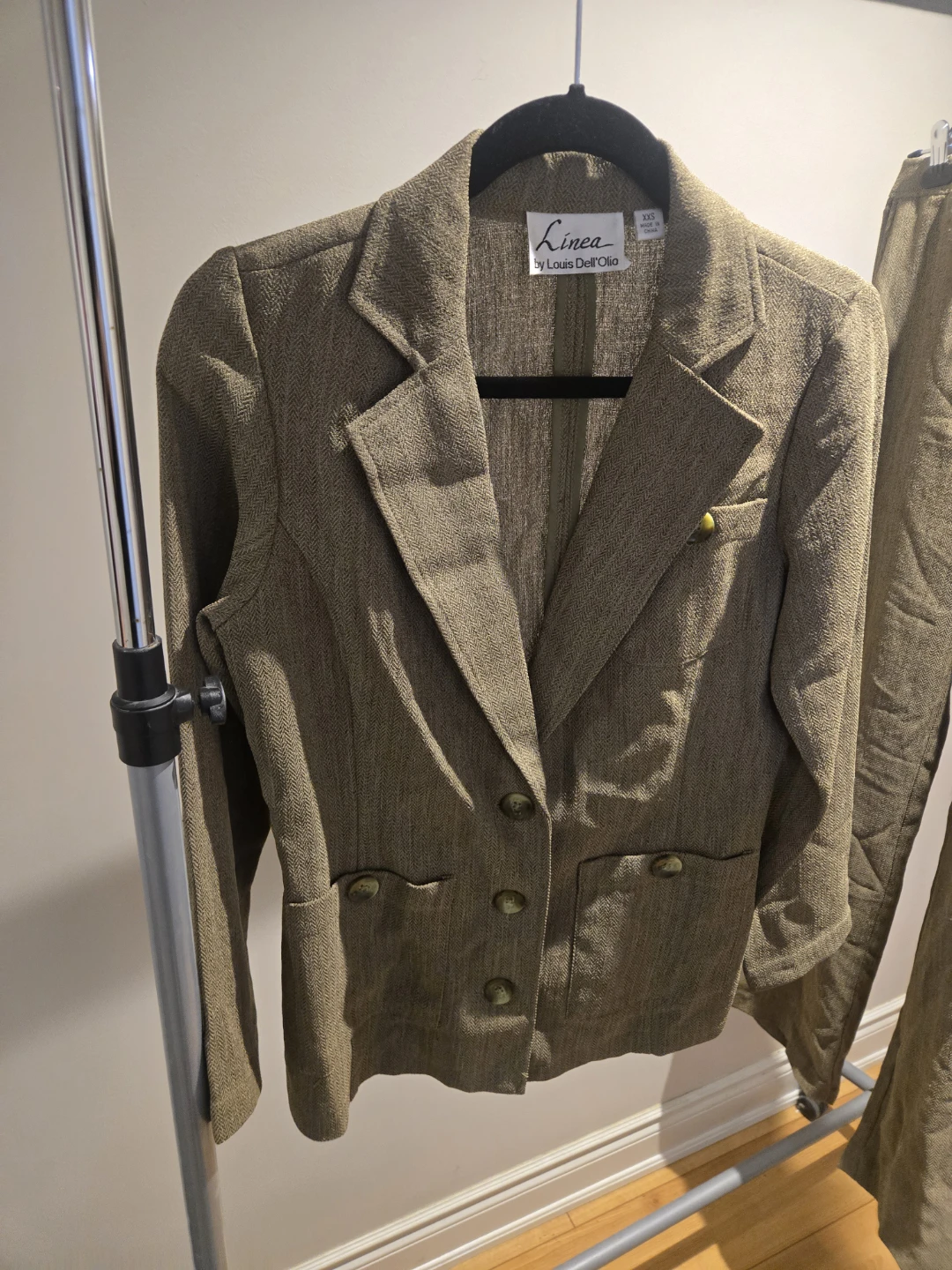 Linea by Louis Dell'Olio Women's Blazer and Pants Set - Khaki