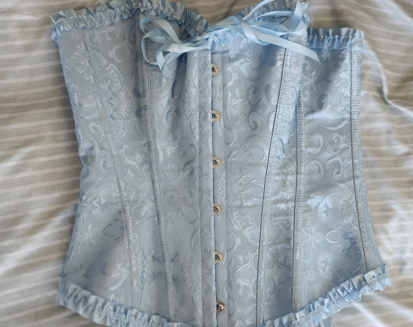 Light Blue Brocade Corset - photo 2