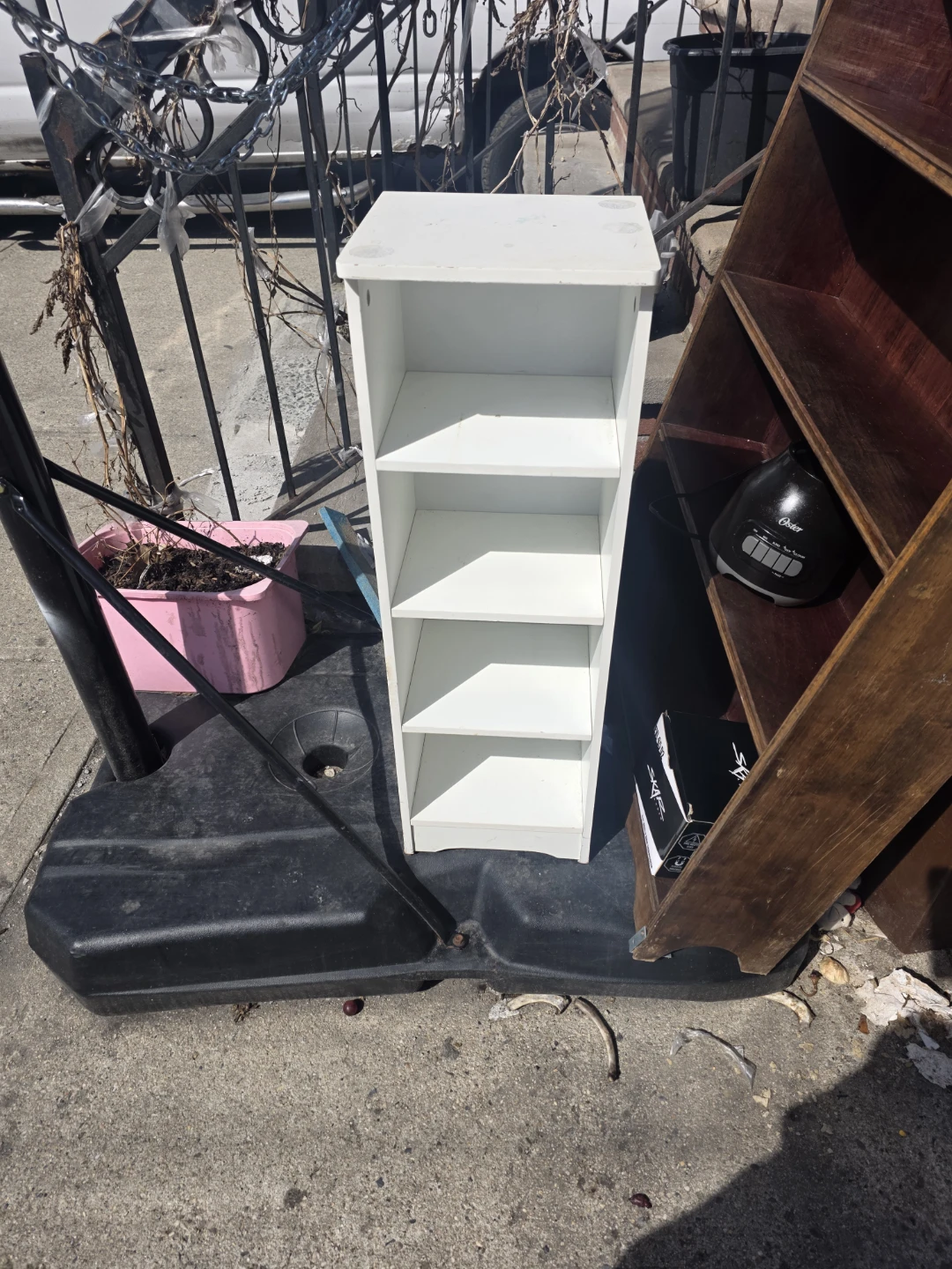 White 4-Shelf Bookcase - photo 3