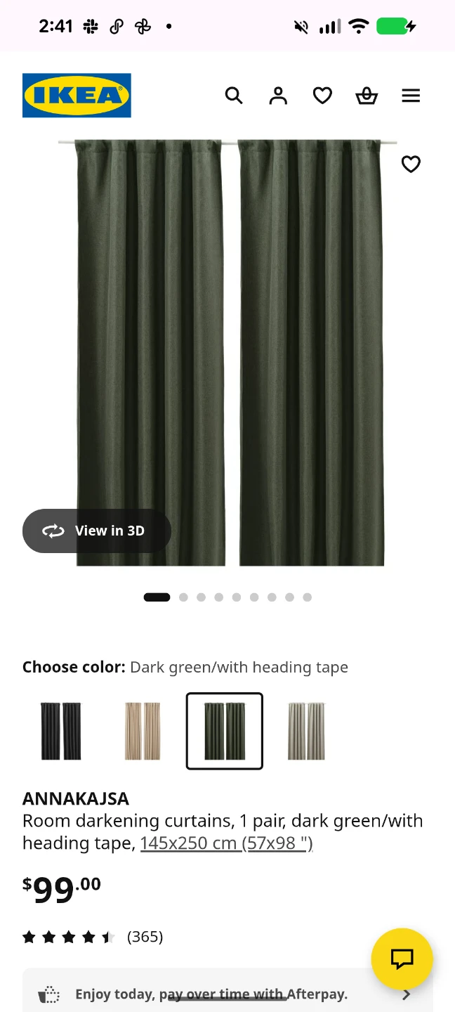 IKEA ANNAKSAJSA Room Darkening Curtains - photo 2