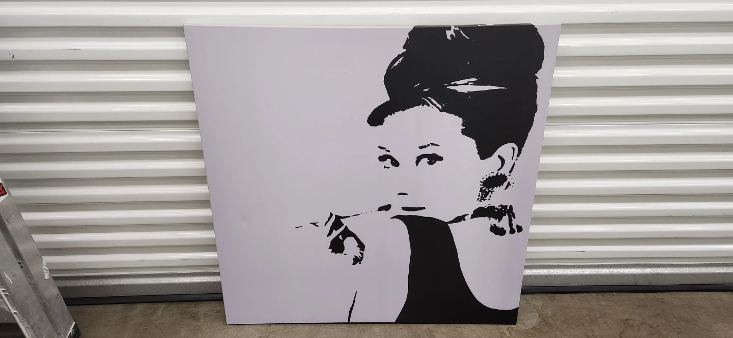 Audrey Hepburn Black and White Canvas Art