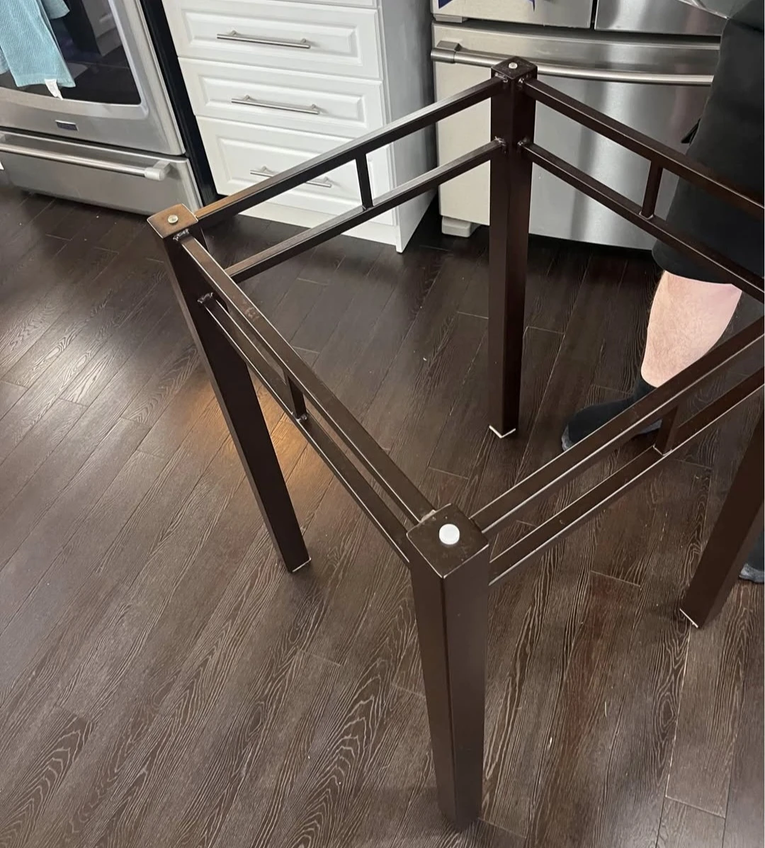 Glass Top Table with Metal Base - photo 4