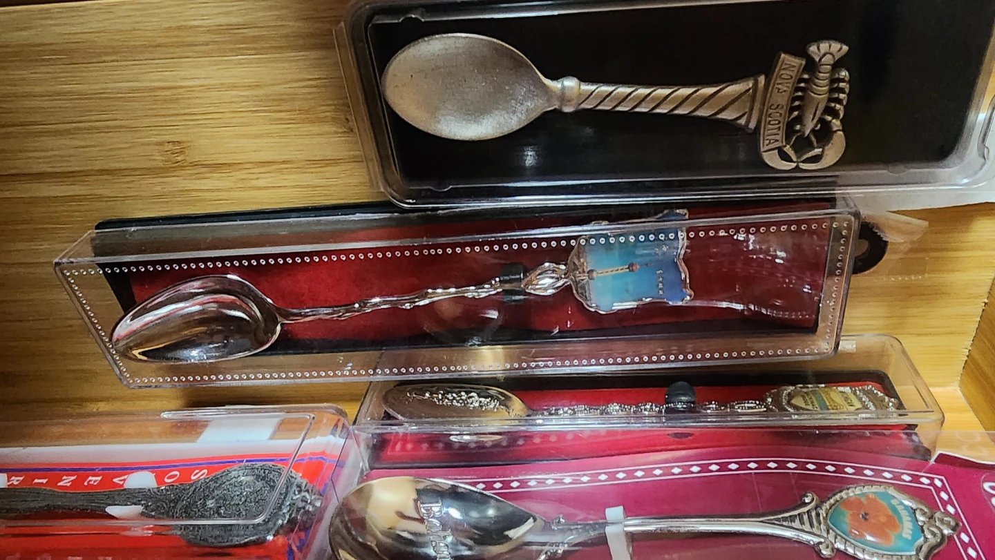 Collectible Souvenir Spoons with Display Case - photo 3