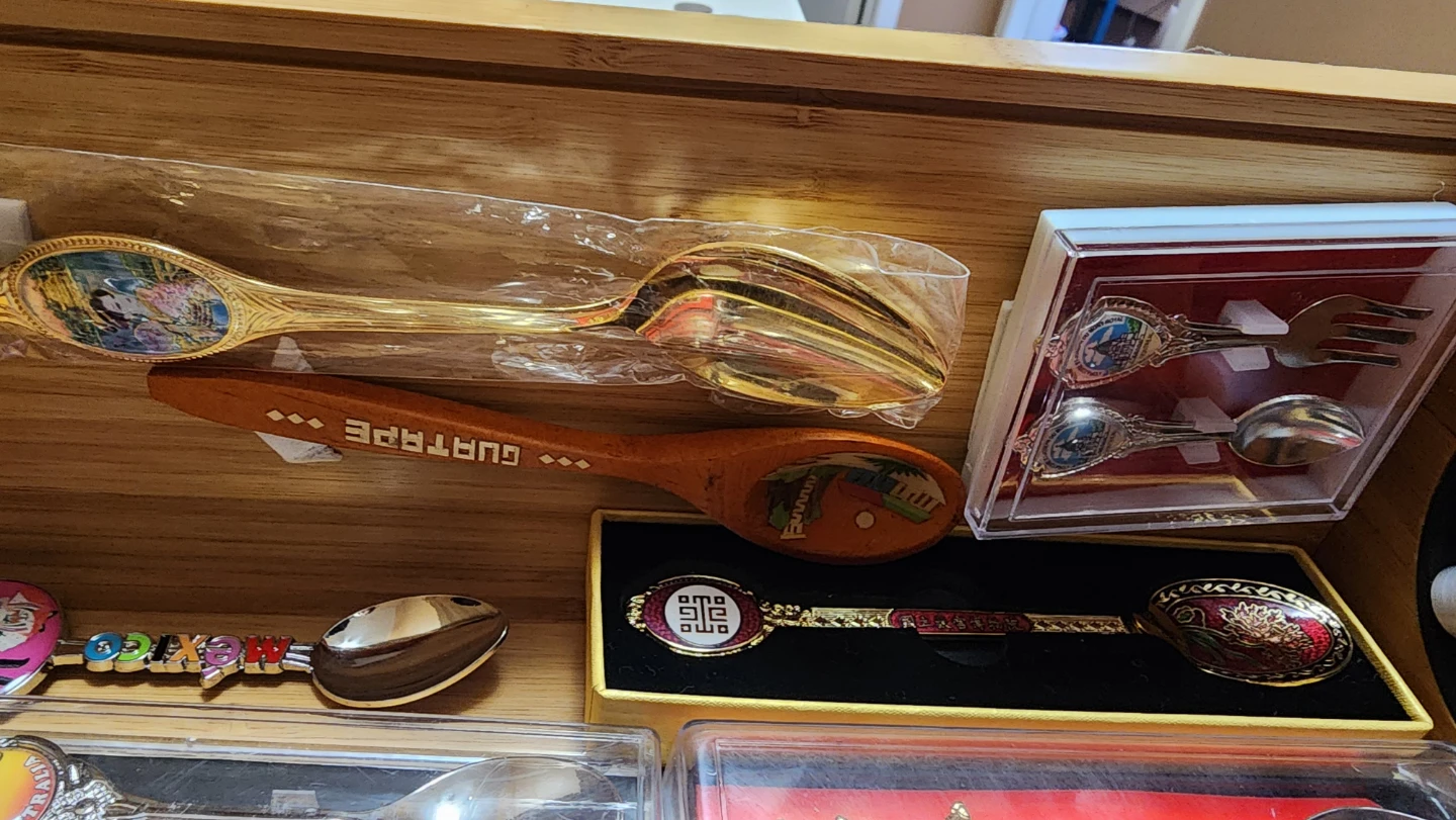 Collectible Souvenir Spoons with Display Case - photo 4