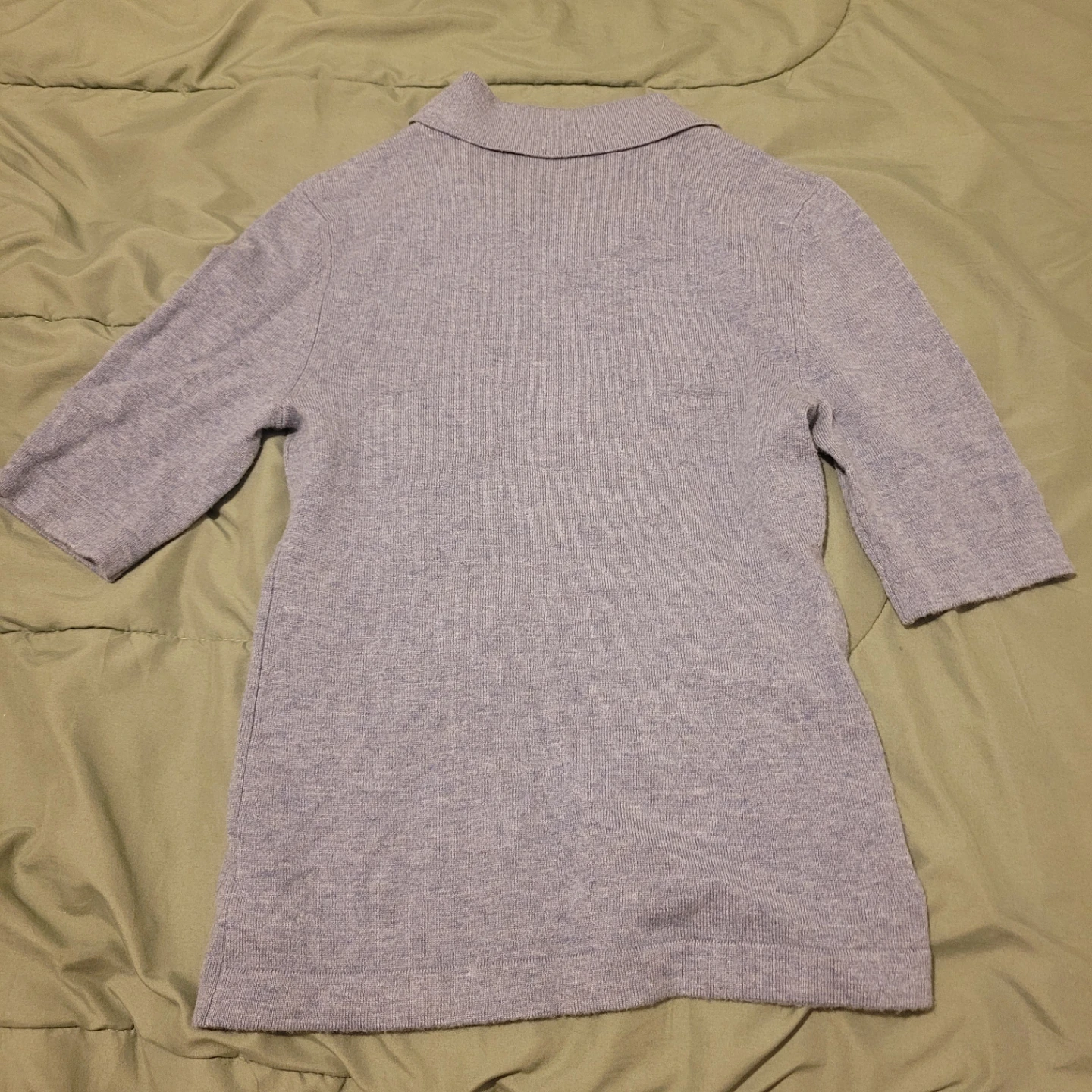 W/small Rosetta Getty Blue Wool & Cashmere Collared Shirt - photo 2