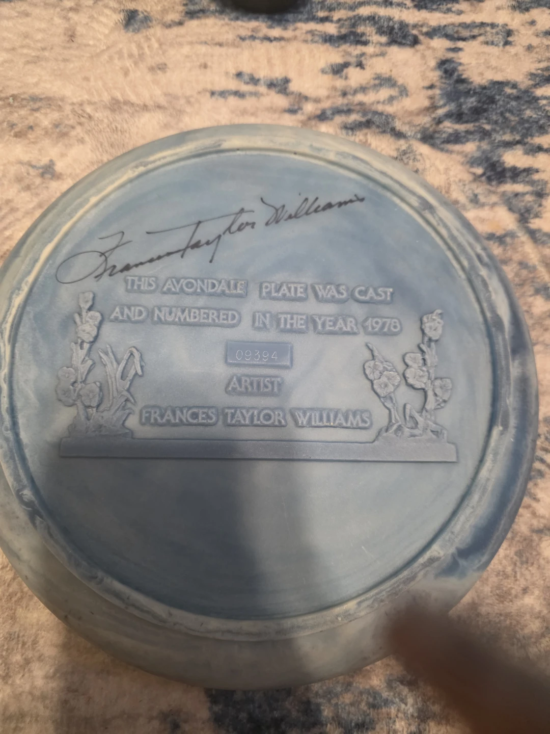 Avondale Plate 1978 Frances Taylor Williams 08394 - photo 2