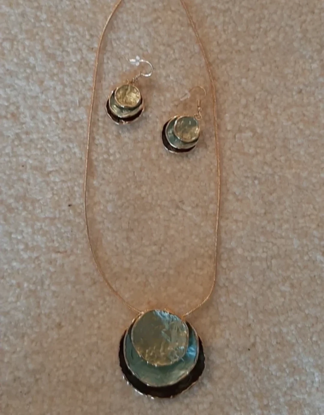 Necklace and matching earrings.