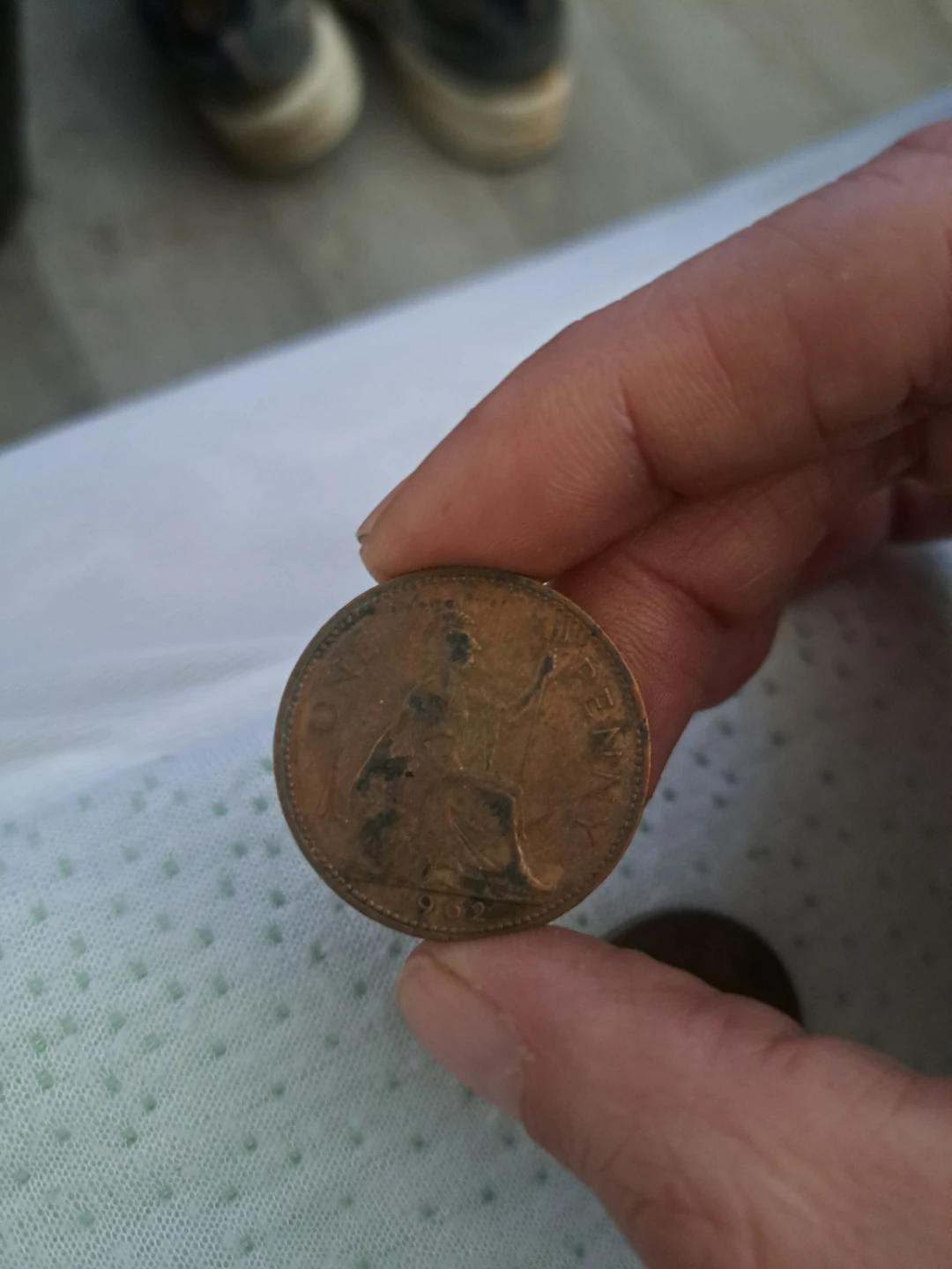 Vintage UK Penny Coins (1902 & 1917)