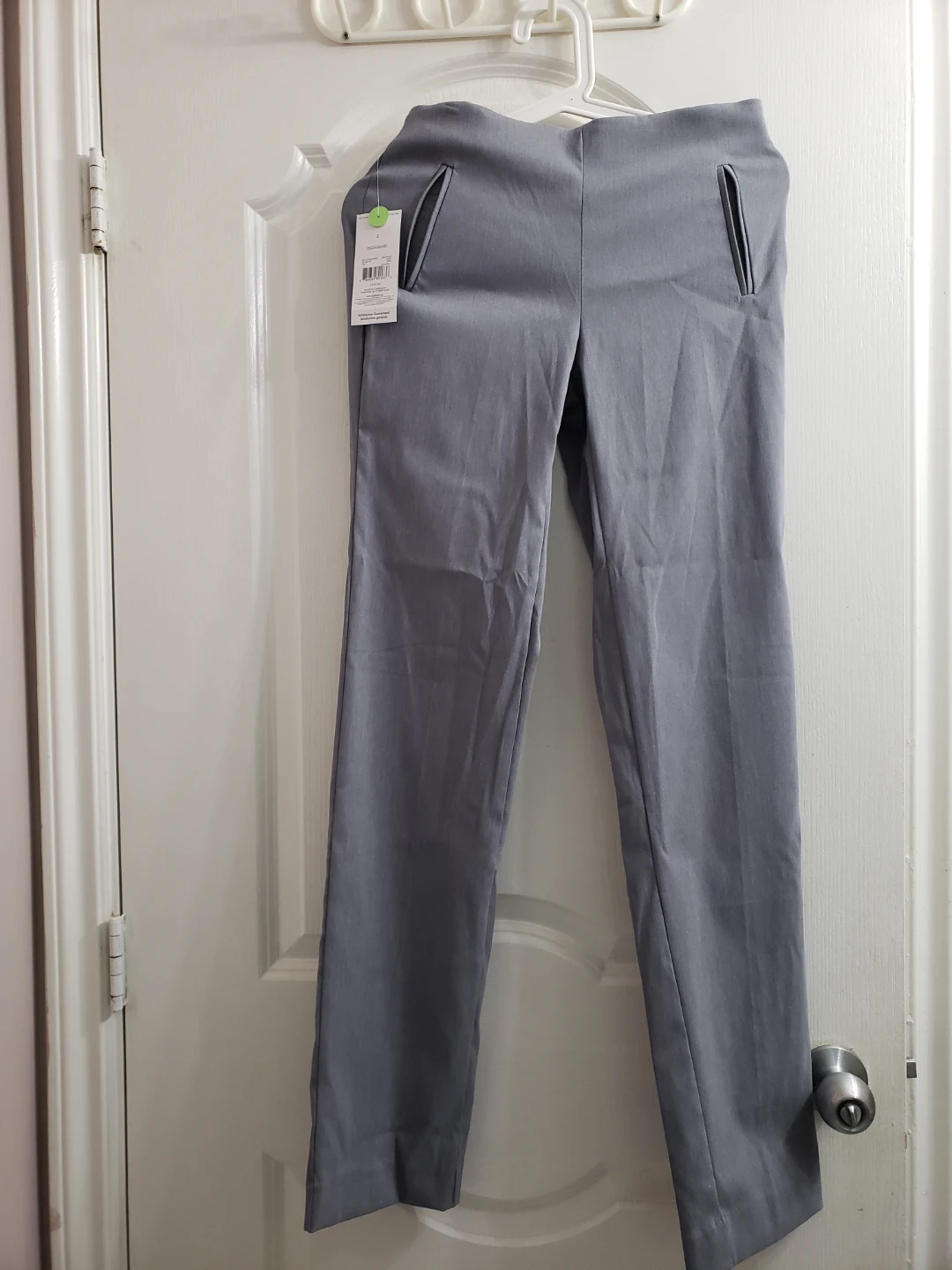 Brandnew George Ladies' Size 2 Grey Straight Leg Pants