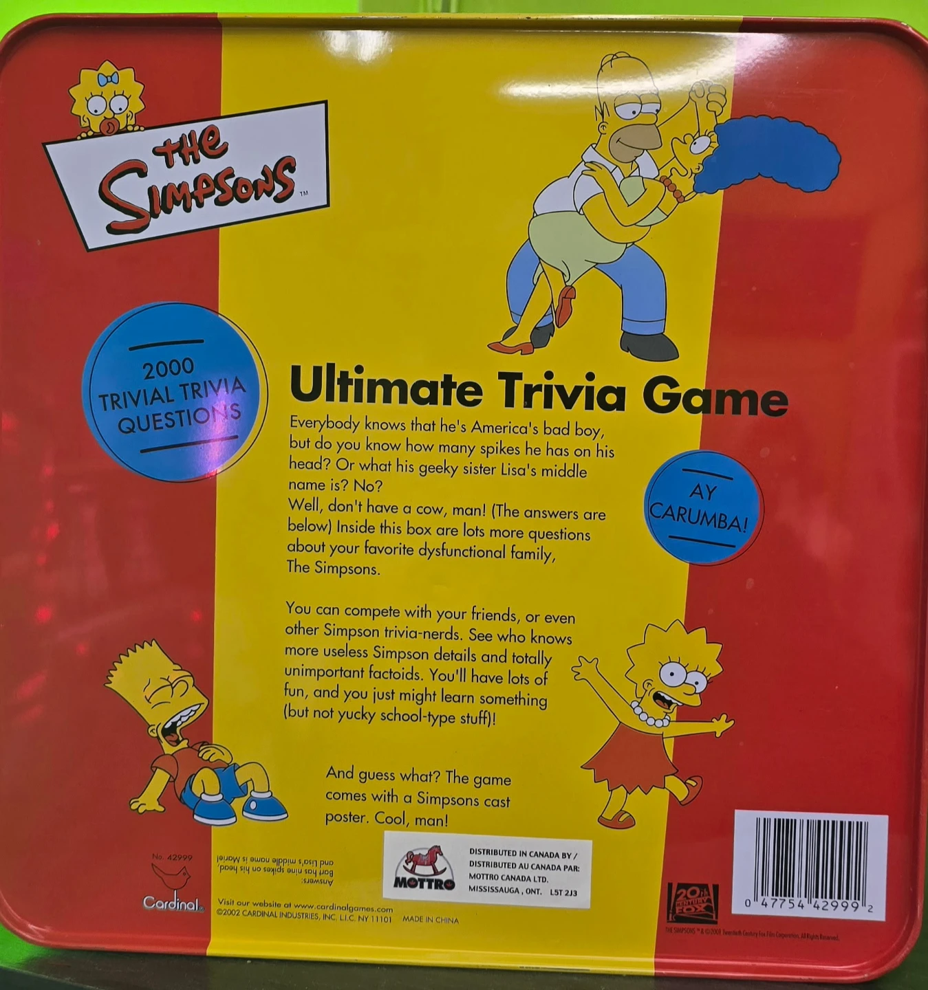 🍩 The Simpsons Ultimate Trivia Game (Tin Box) – $45 - photo 2