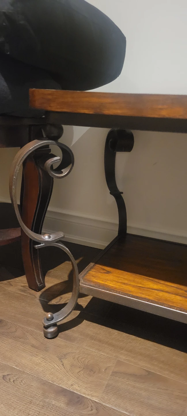 Two-Tiered End Table with Tiled Top - photo 2